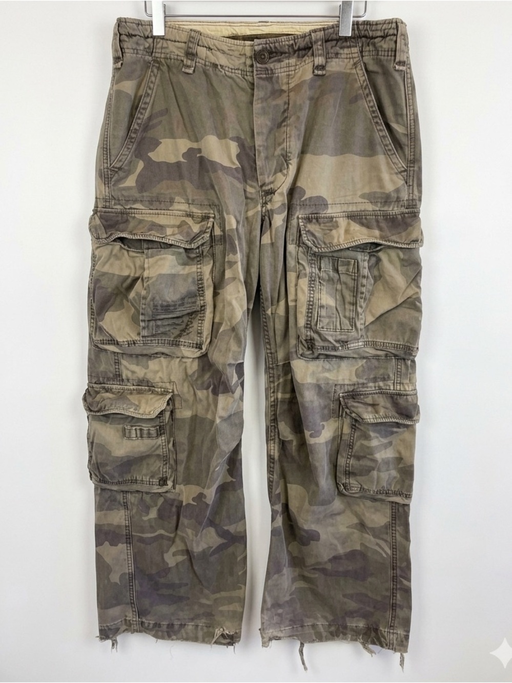 ABERCROMBIE & fitch camo cotton cargo utility pants vintage A&f men’s